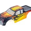 Redcat Rampage MT Pre-Painted Monster Truck Body (Yellow w/Black Flames)