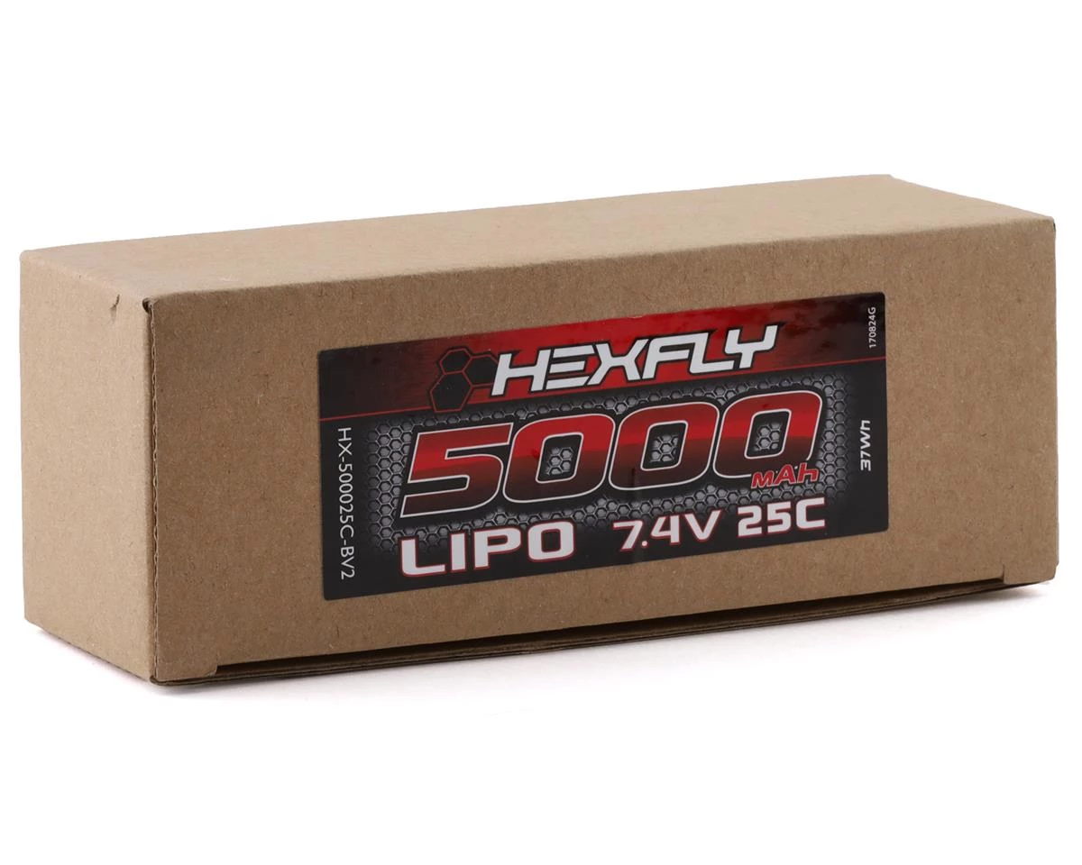 Redcat Hexfly 2S LiPo Battery 25C w/Banana Plug (7.4V/5000mAh) 2 Redcat Hexfly 2S LiPo Battery 25C w/Banana Plug (7.4V/5000mAh) - Image 2