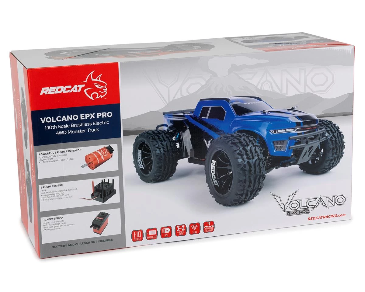 Redcat Volcano EPX PRO 1/10 Scale Brushless Monster Truck (Orange) 7 Redcat Volcano EPX PRO 1/10 Scale Brushless Monster Truck (Orange) - Image 7